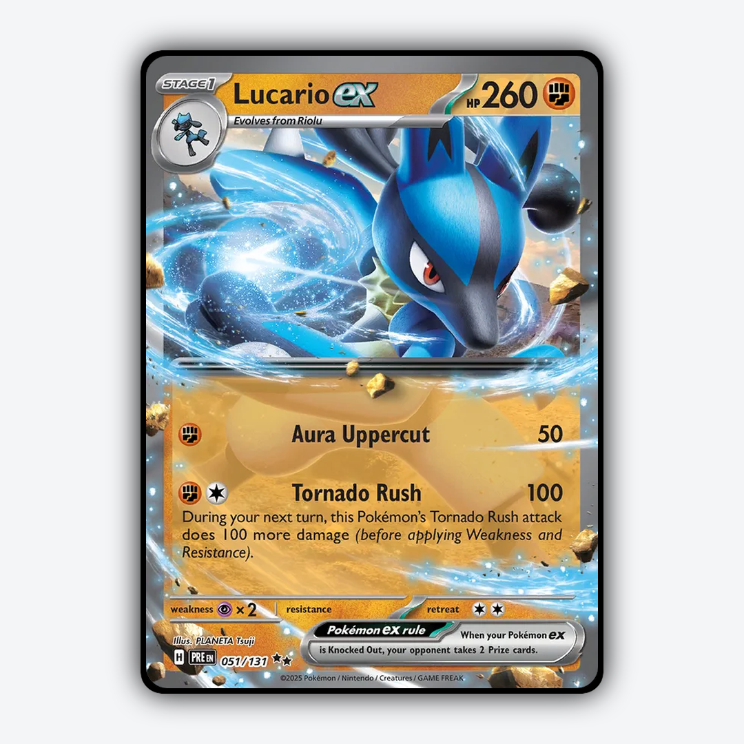 Lucario ex #51 - Prismatic Evolutions Set - Card Rug