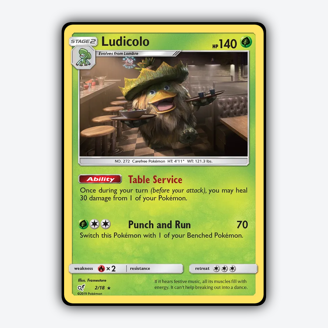 Ludicolo 002/18 - Detective Pikachu Set - Card Rug
