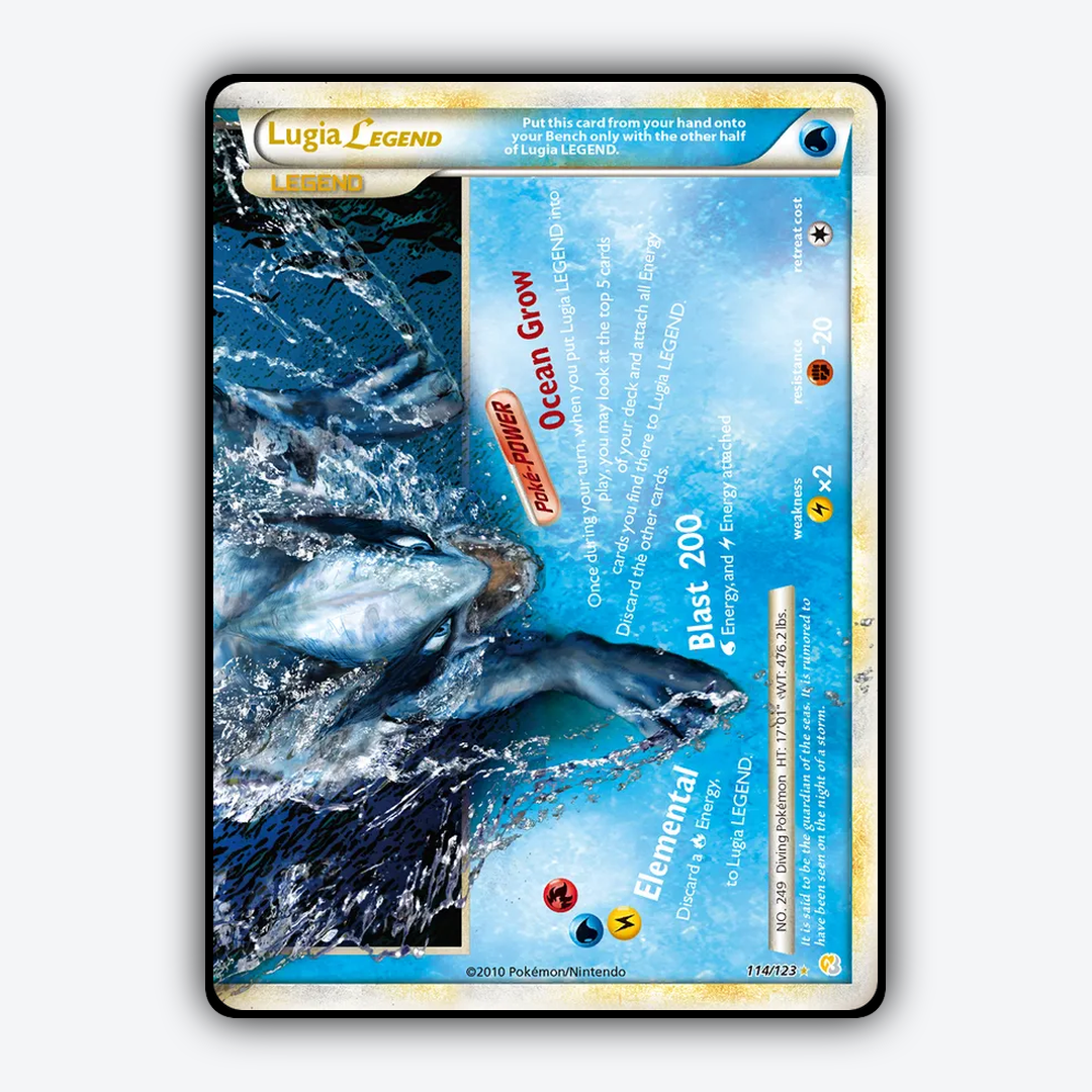 Lugia LEGEND 114/123 - HeartGold & SoulSilver Set - Card Rug