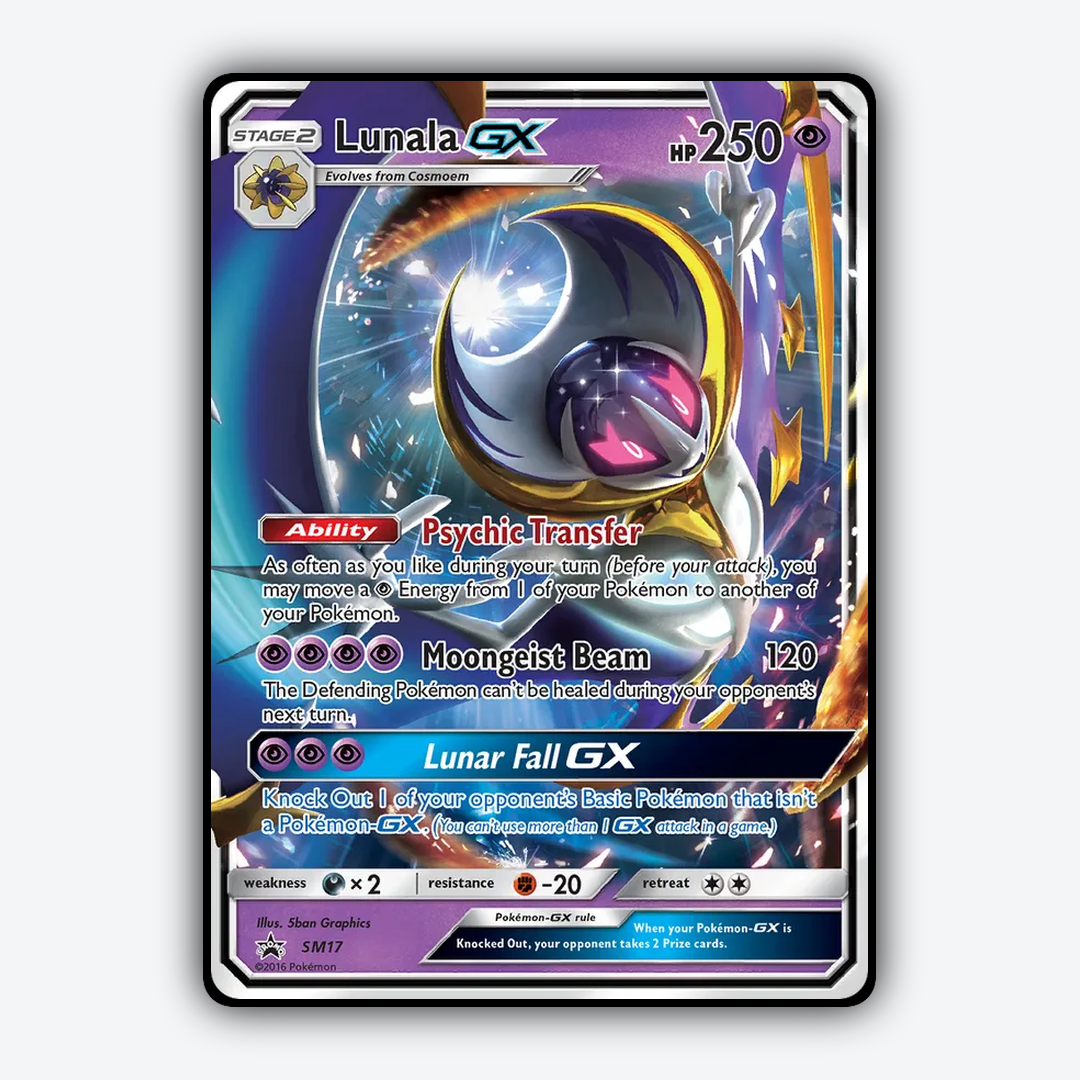 Lunala-GX #17 - SM Black Star Promos Set - Card Rug