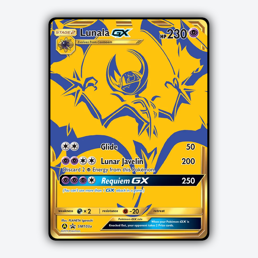 Lunala-GX #103 - SM Black Star Promos Set - Card Rug