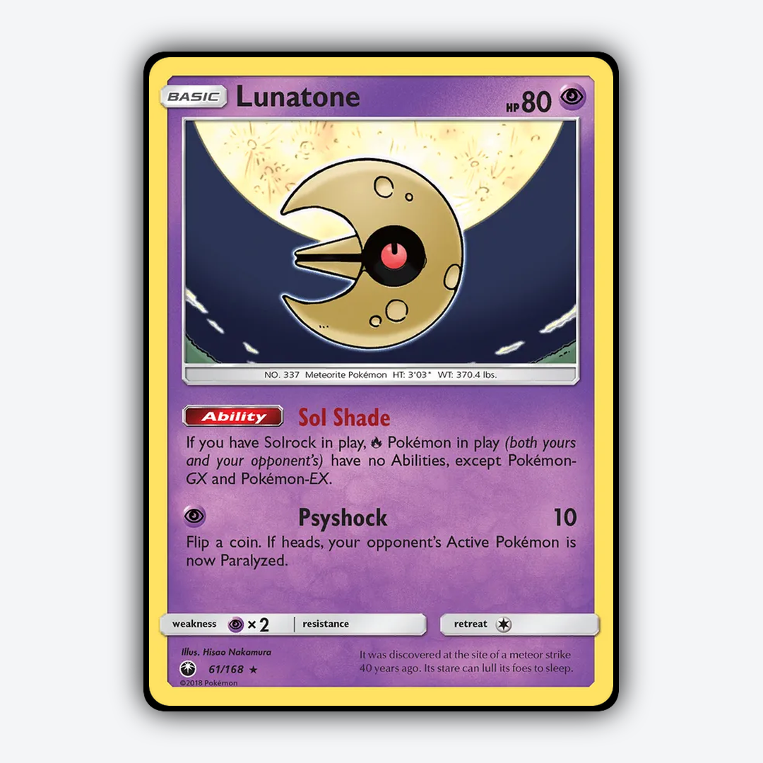 Lunatone 061/168 - Celestial Storm Set - Card Rug