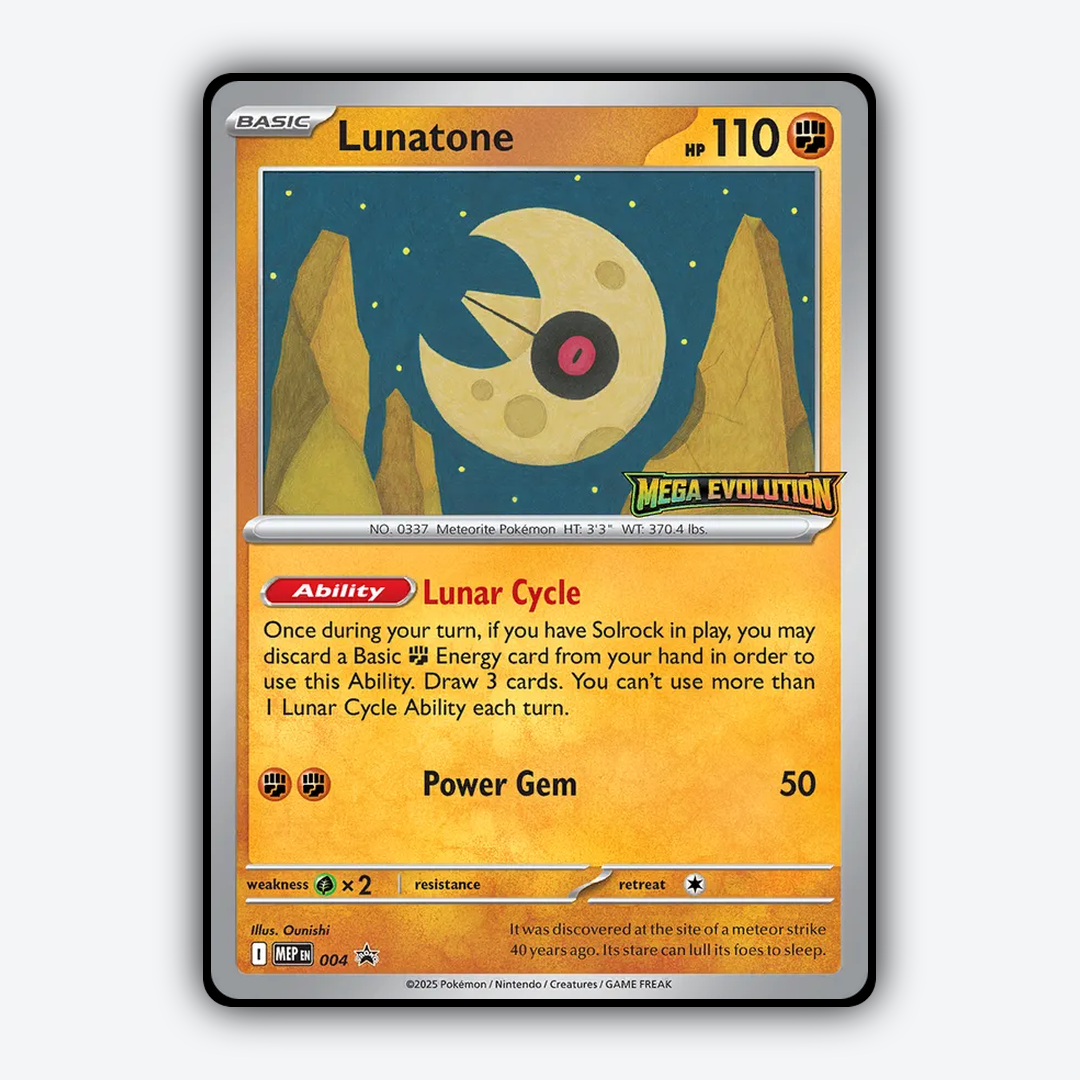 Lunatone  #4 - ME Black Star Promos Set - Card Rug