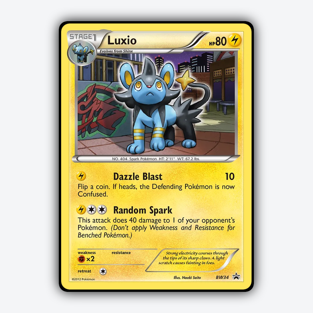 Luxio #34 - BW Black Star Promos Set - Card Rug