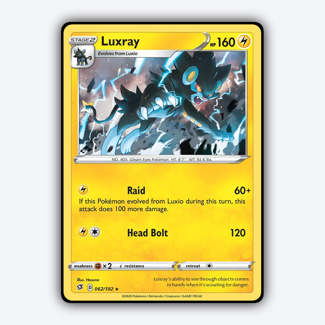 Luxray 062/192 - Rebel Clash Set - Card Rug