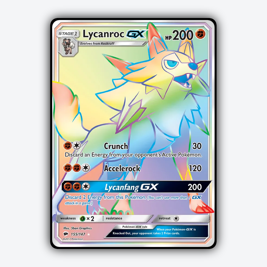 Lycanroc-GX 155/147 - Burning Shadows Set - Card Rug