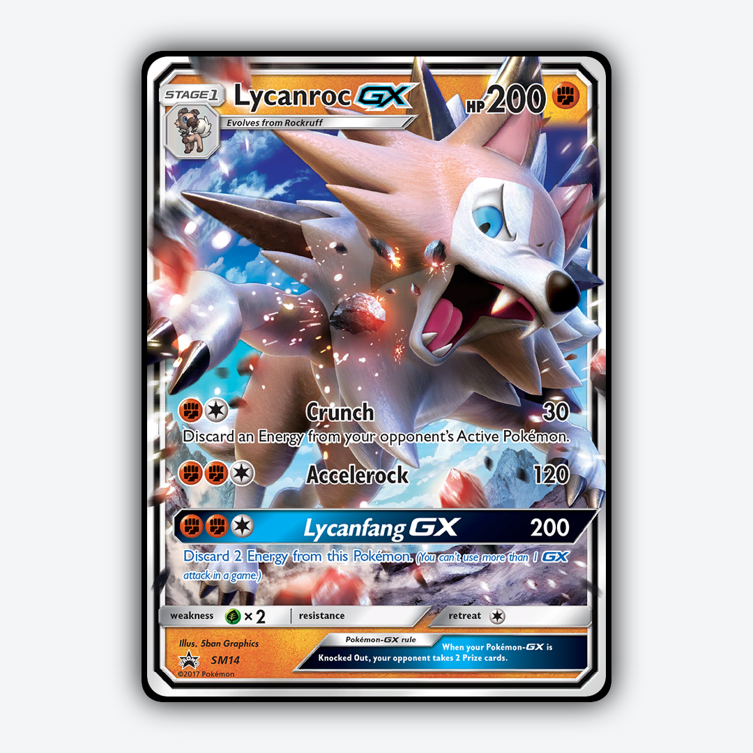 Lycanroc-GX #14 - SM Black Star Promos Set - Card Rug