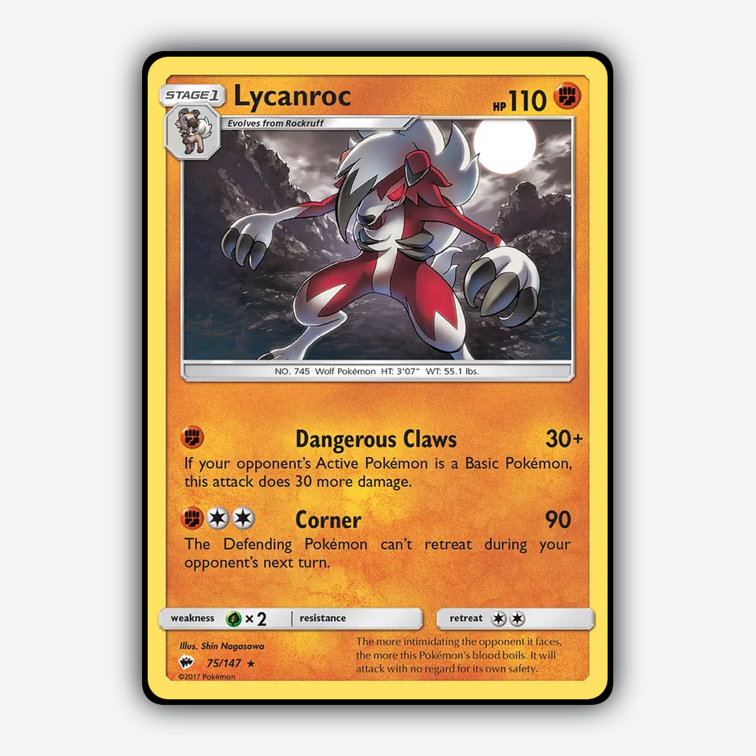Lycanroc 075/147 - Burning Shadows Set - Card Rug