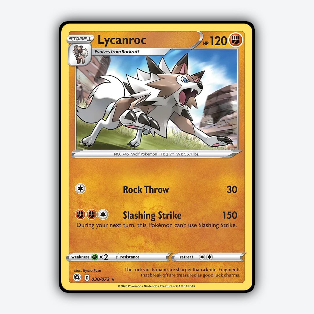 Lycanroc 030/73 - Champion's Path Set - Card Rug