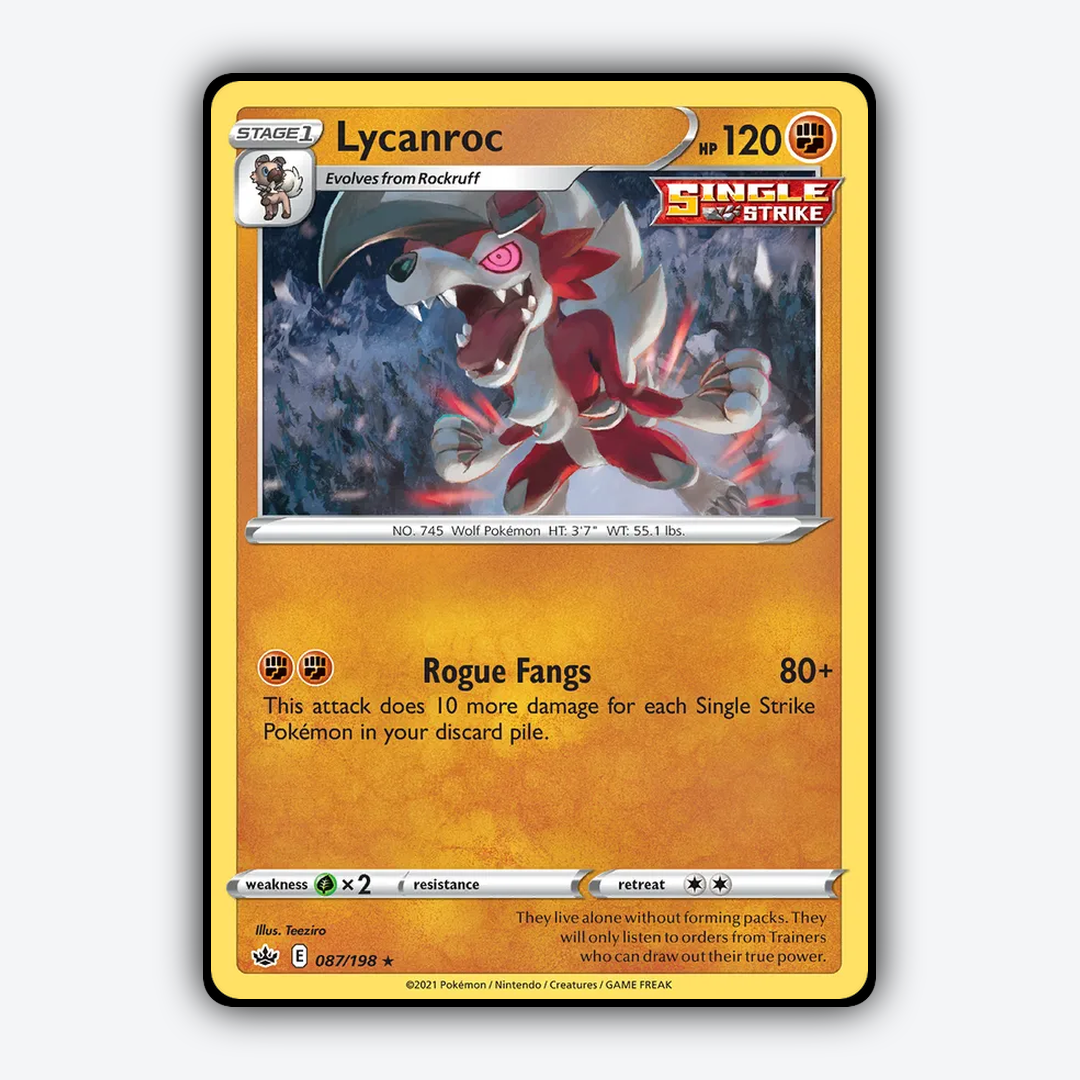 Lycanroc 087/198 - Chilling Reign Set - Card Rug
