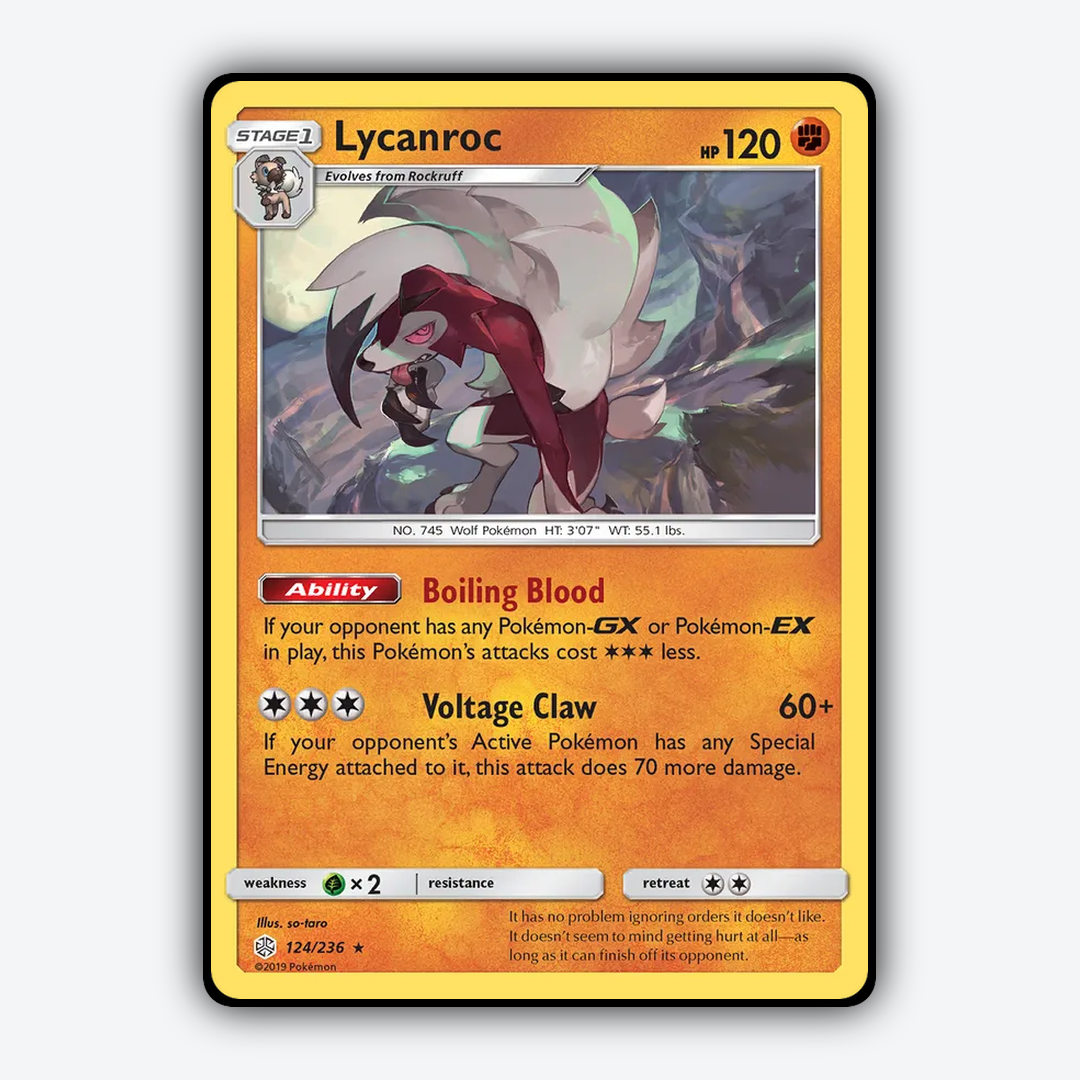 Lycanroc 124/236 - Cosmic Eclipse Set - Card Rug