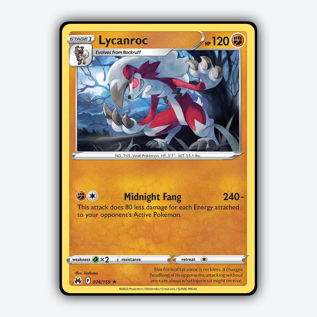 Lycanroc 074/159 - Crown Zenith Set - Card Rug