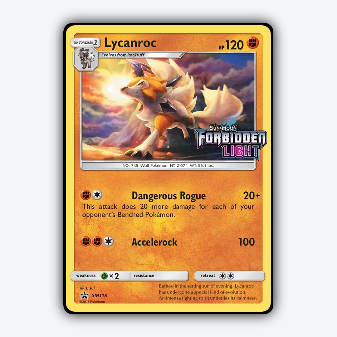 Lycanroc #118 - SM Black Star Promos Set - Card Rug