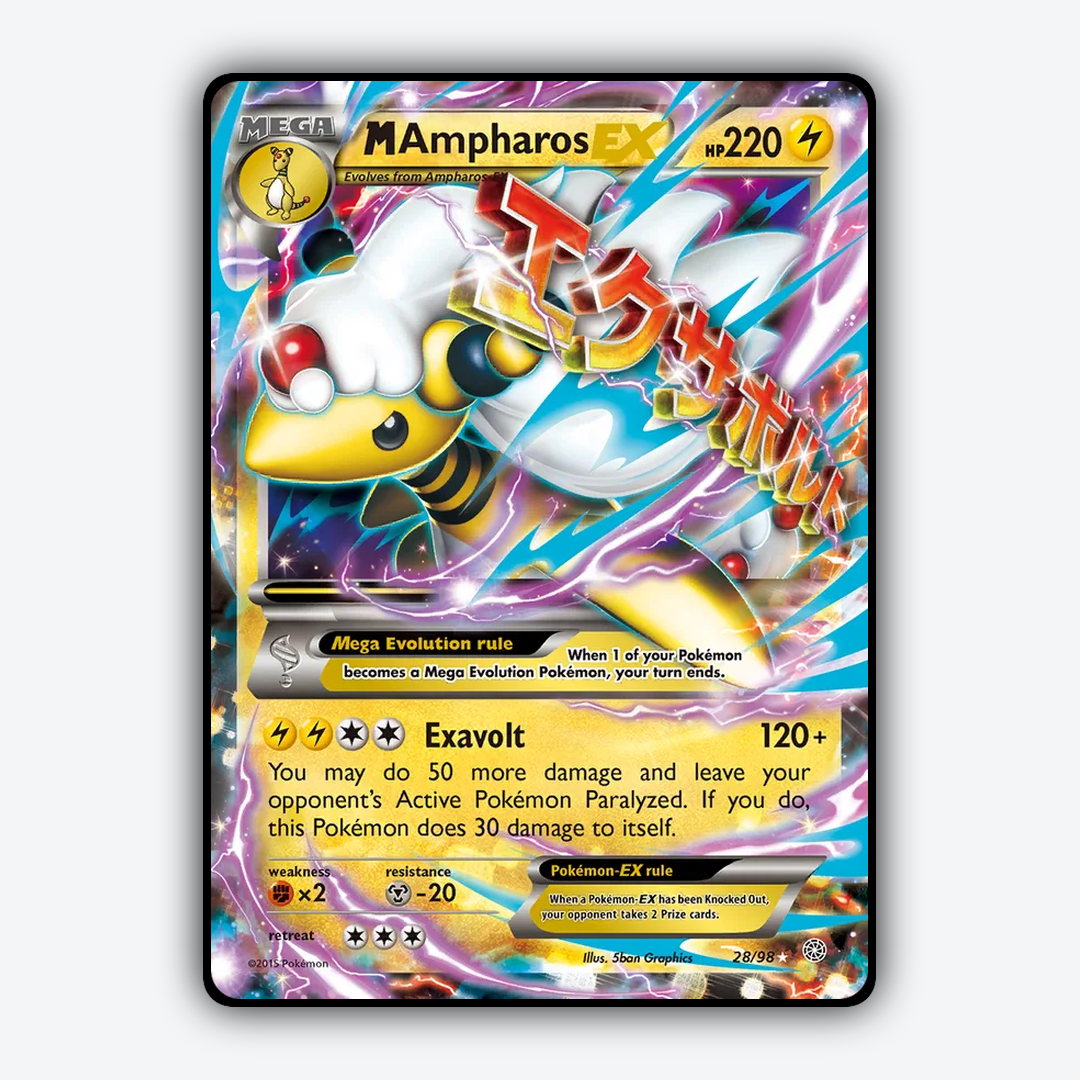 M Ampharos-EX 028/98 - Ancient Origins Set - Card Rug