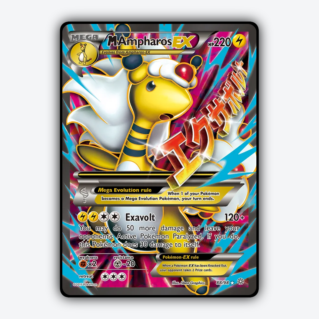 M Ampharos-EX 088/98 - Ancient Origins Set - Card Rug