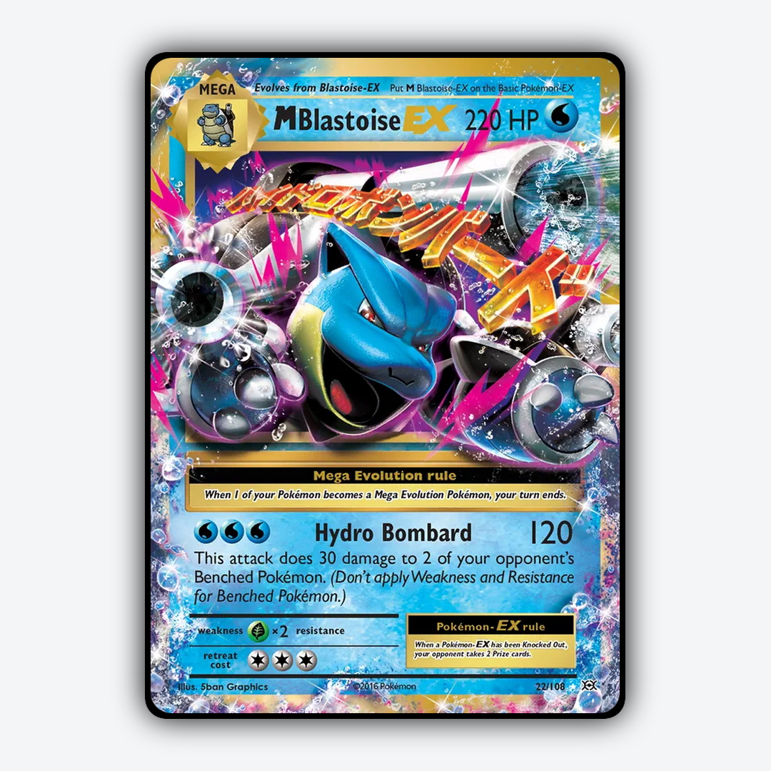 M Blastoise-EX #22 - Evolutions Set - Card Rug