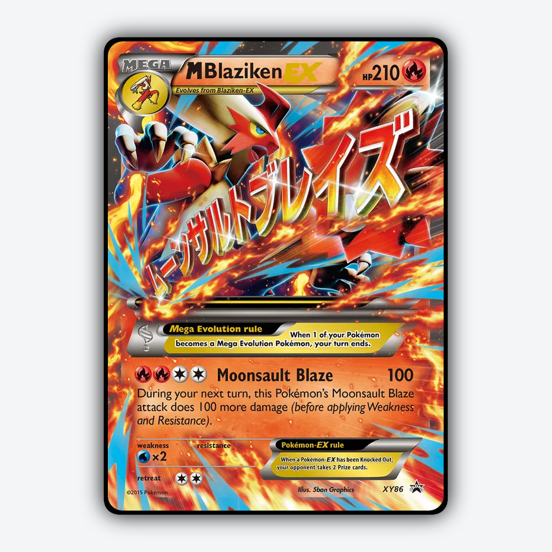 M Blaziken-EX #86 - XY Black Star Promos Set - Card Rug
