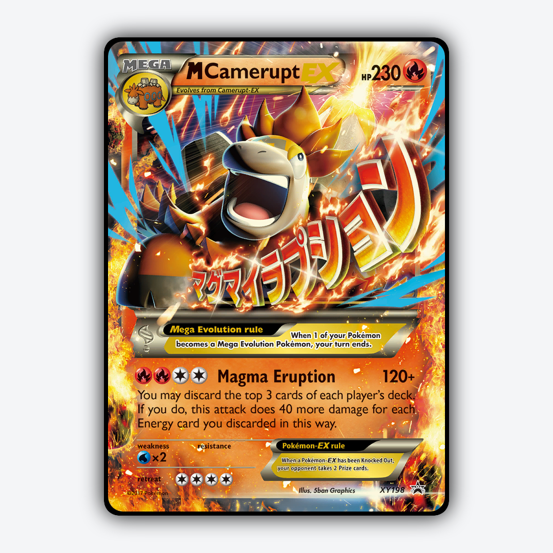M Camerupt-EX #198 - XY Black Star Promos Set - Card Rug