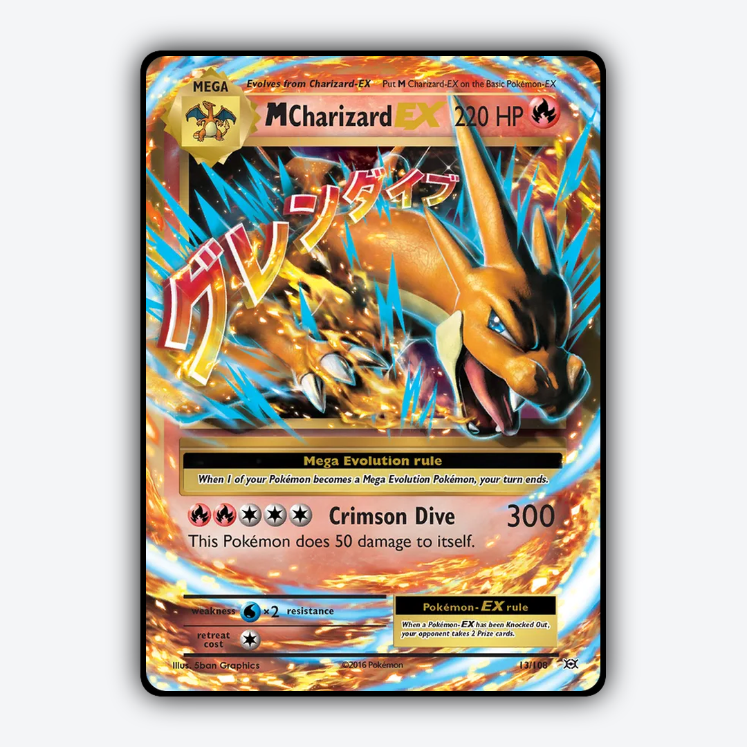 M Charizard-EX #13 - Evolutions Set - Card Rug