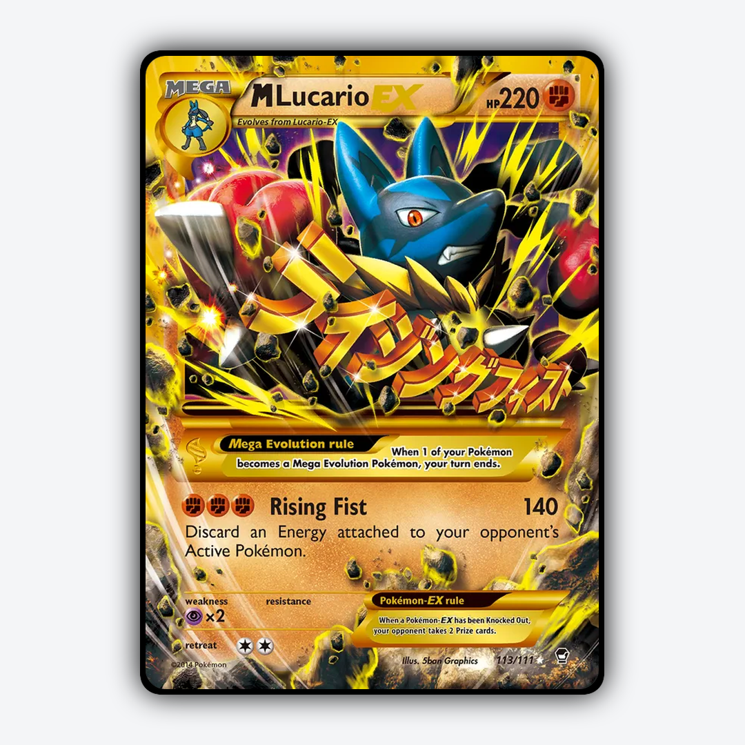 M Lucario-EX 113/111 - Furious Fists Set - Card Rug