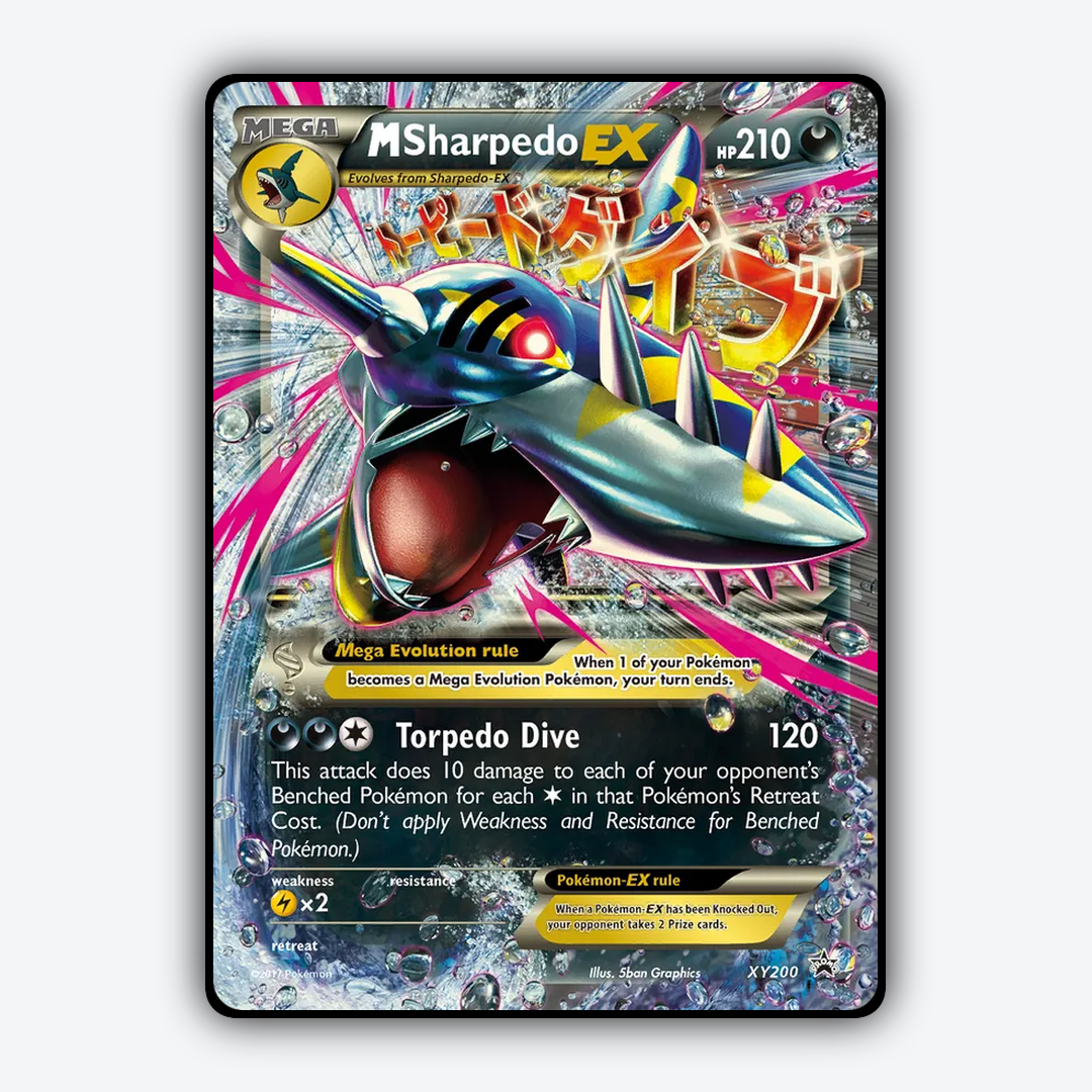 M Sharpedo-EX #200 - XY Black Star Promos Set - Card Rug