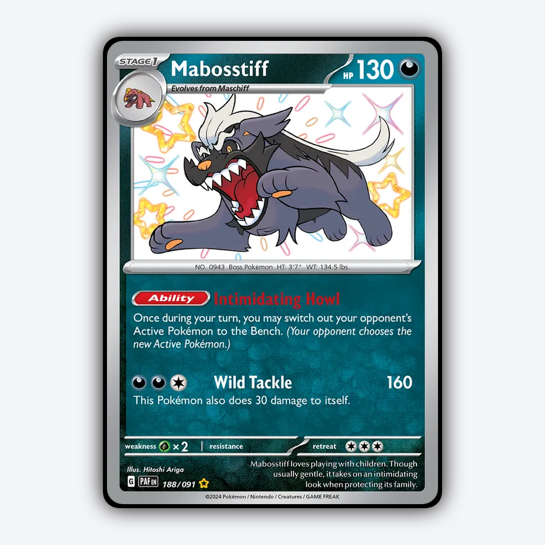 Mabosstiff #188 - Paldean Fates Set - Card Rug