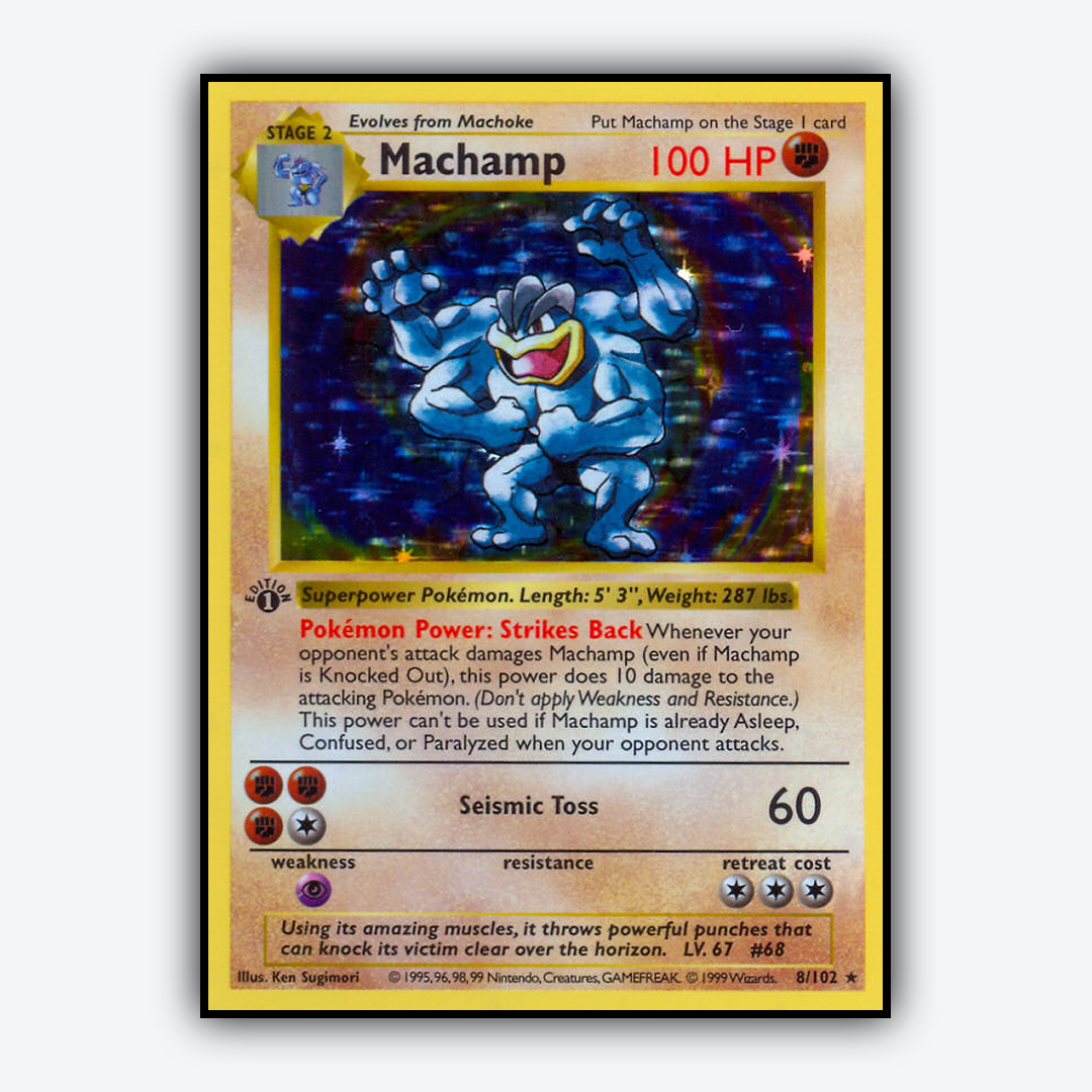 Machamp #8 - Base Set - Card Rug