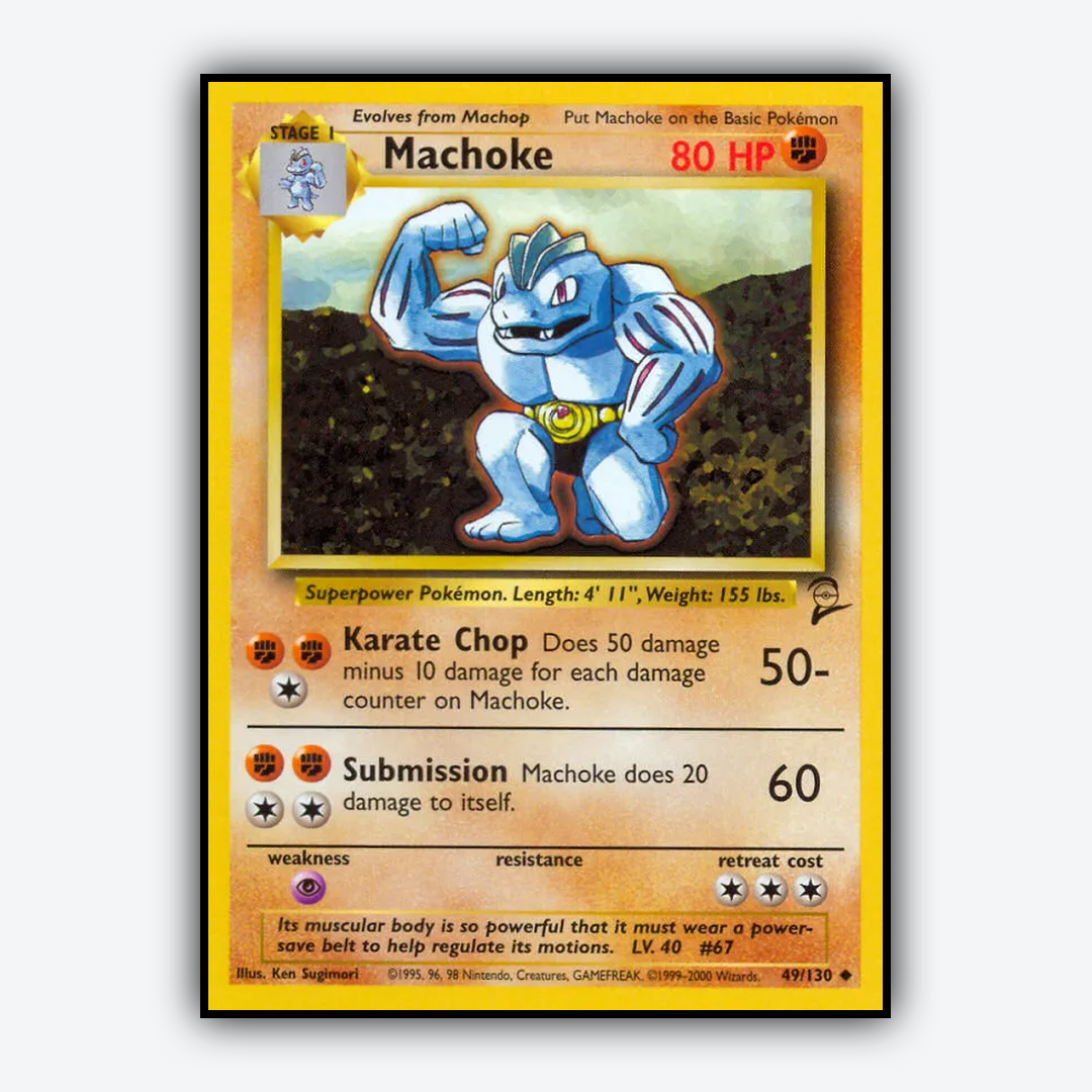 Machoke 049/130 - Base Set 2 Set - Card Rug
