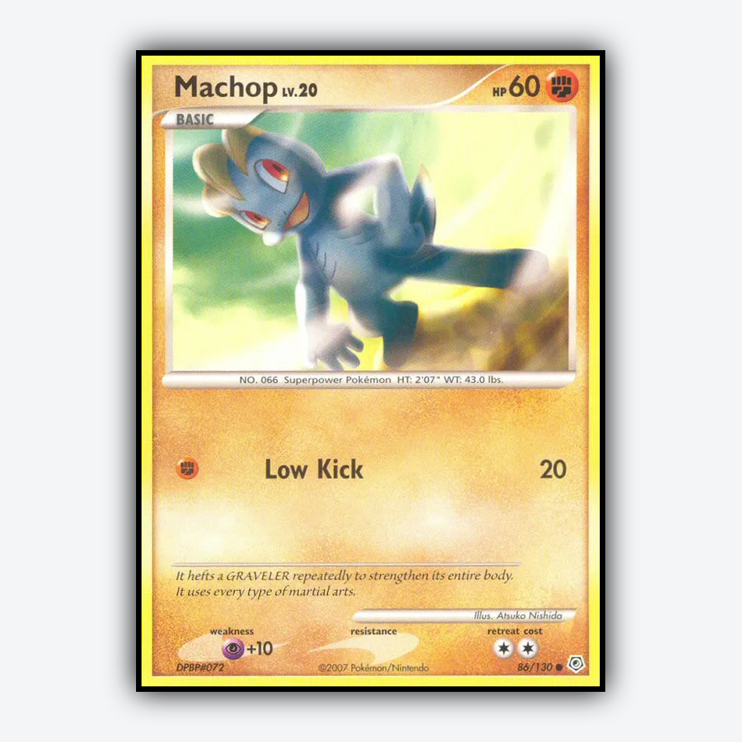 Machop 086/130 - Diamond & Pearl Set - Card Rug