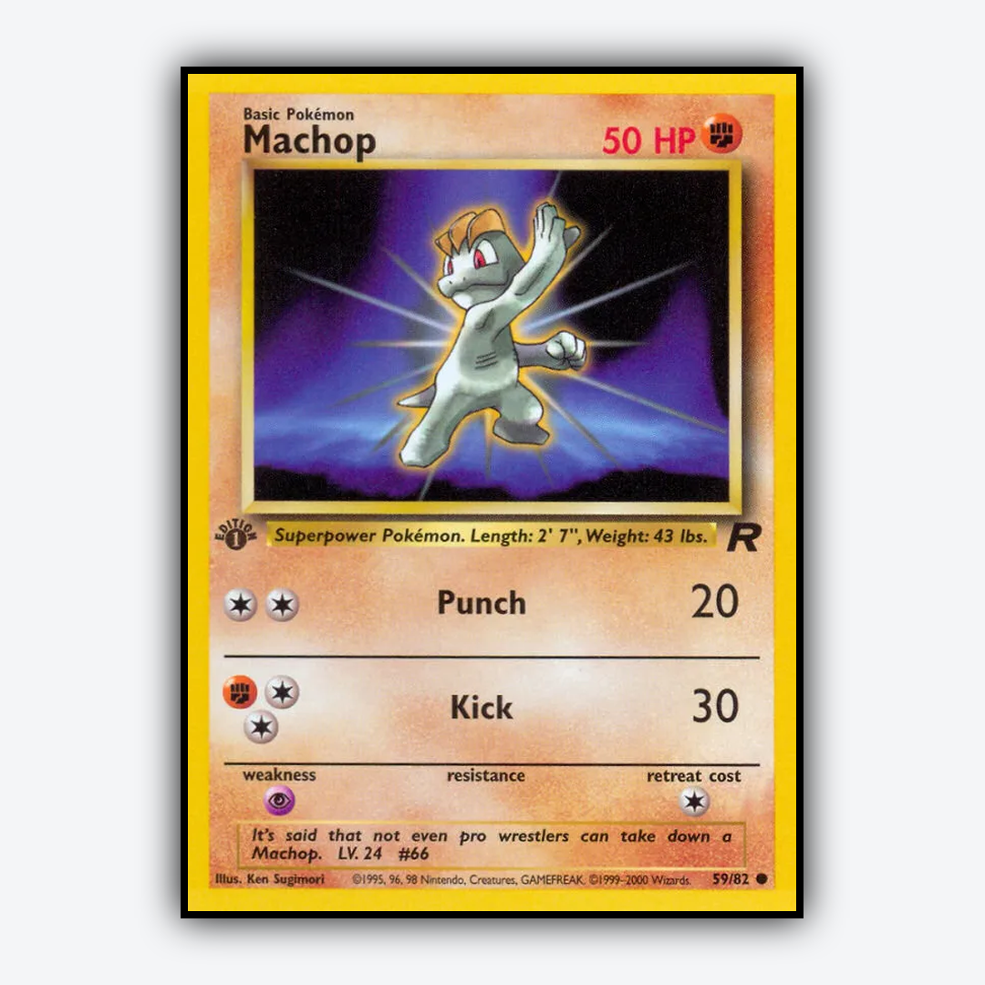 Machop 059/82 - Team Rocket Set - Card Rug