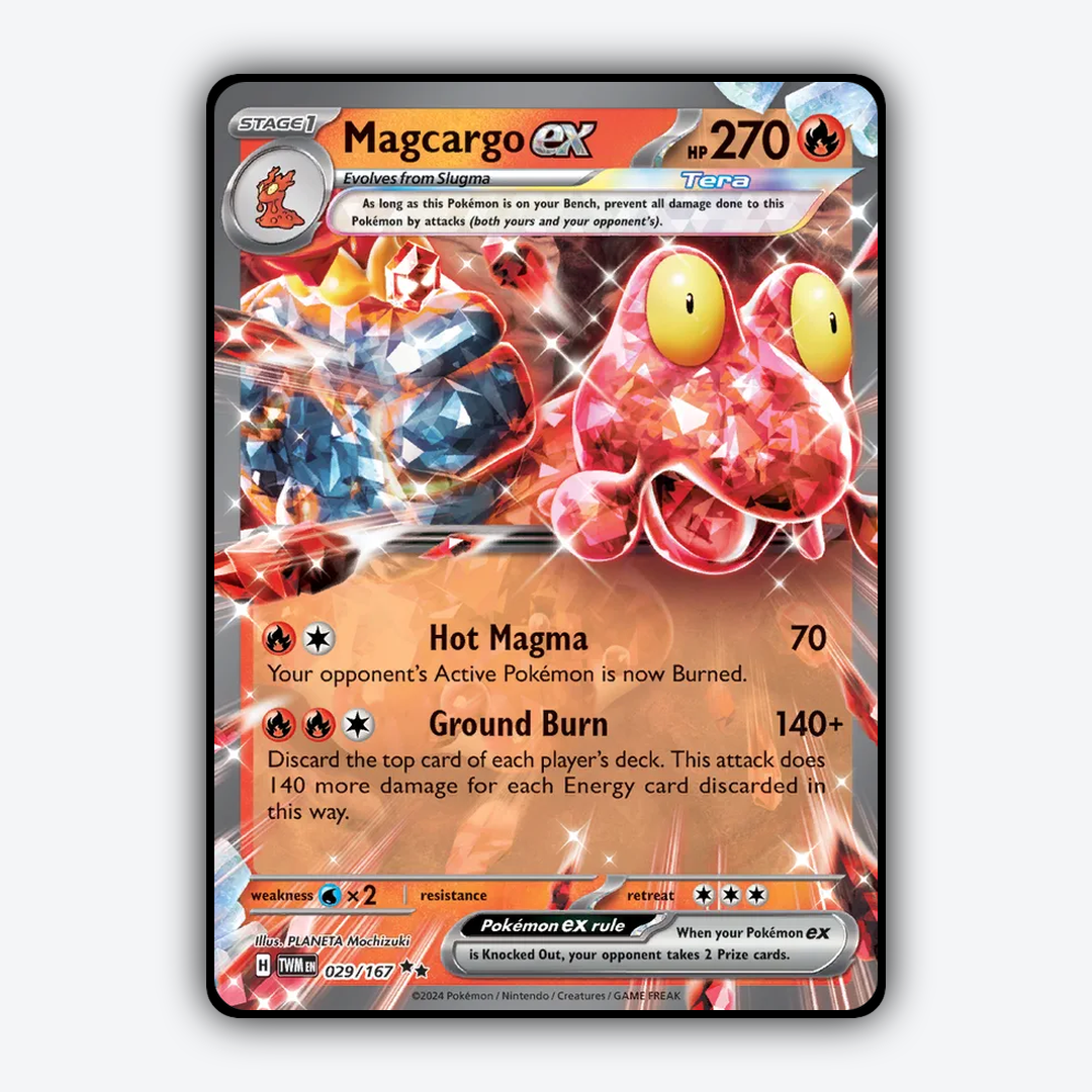 Magcargo ex #29 - Twilight Masquerade Set - Card Rug