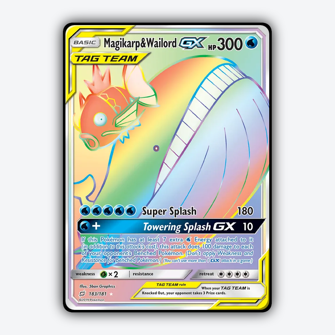 Magikarp & Wailord-GX 183/181 - Team Up Set - Card Rug