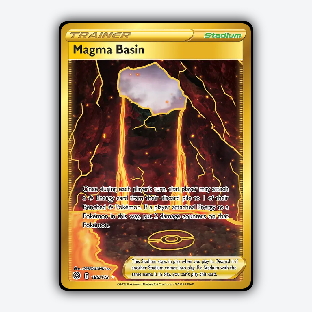 Magma Basin 185/172 - Brilliant Stars Set - Card Rug