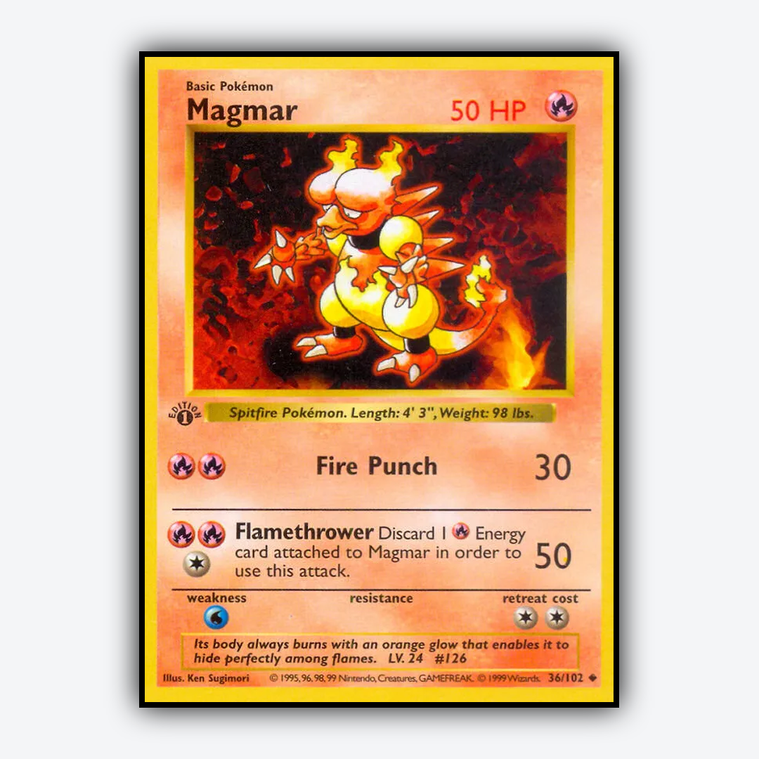 Magmar #36 - Base Set - Card Rug