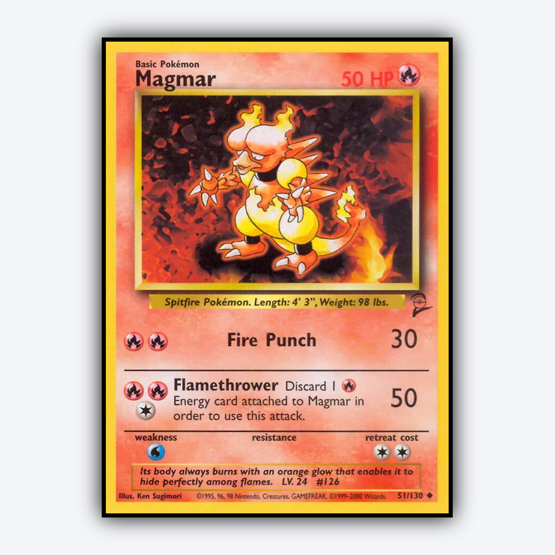 Magmar 051/130 - Base Set 2 Set - Card Rug