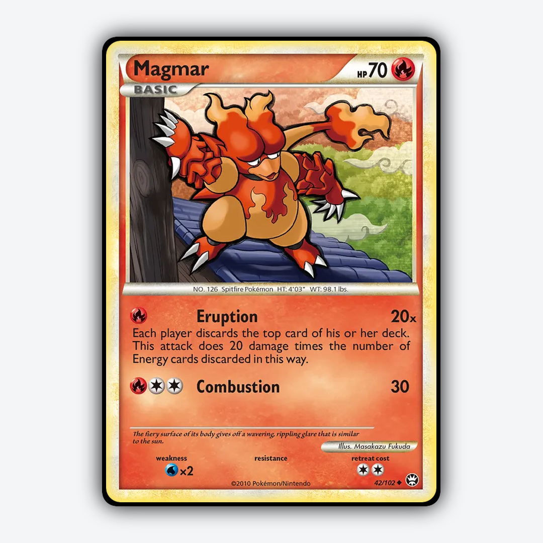 Magmar 042/102 - HS—Triumphant Set - Card Rug