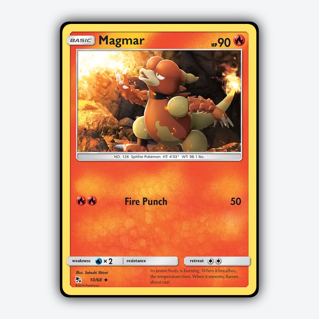 Magmar 010/68 - Hidden Fates Set - Card Rug