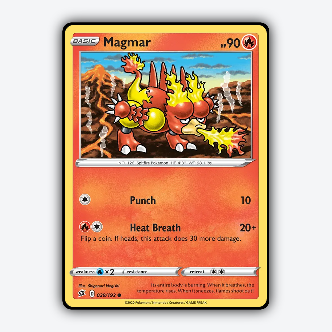 Magmar 029/192 - Rebel Clash Set - Card Rug