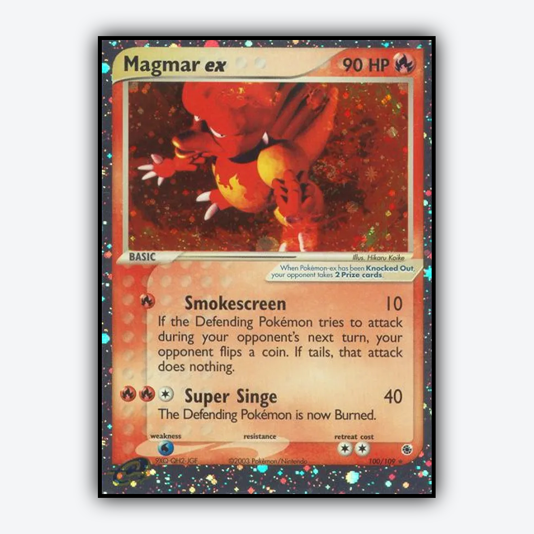 Magmar ex 100/109 - Ruby & Sapphire Set - Card Rug