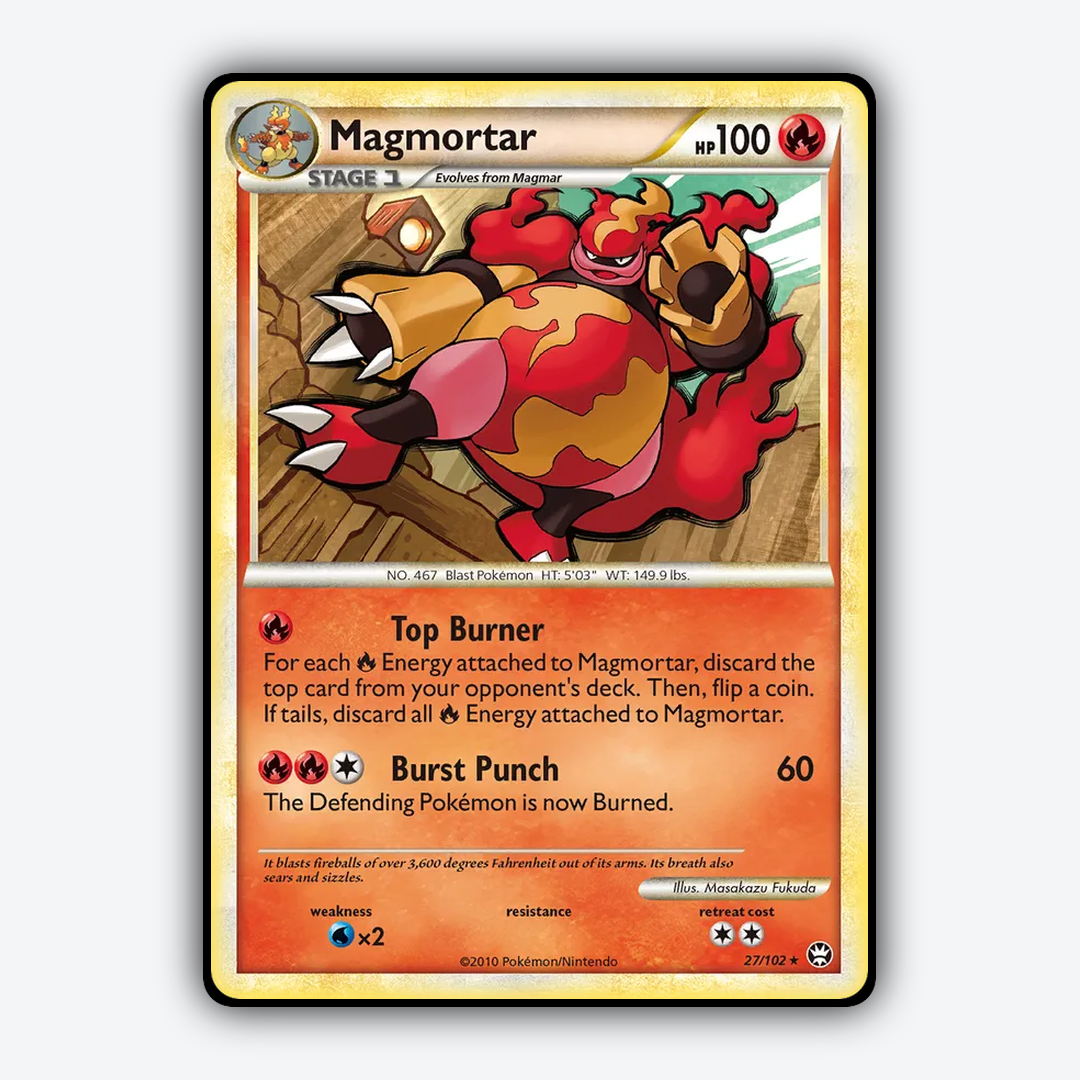 Magmortar 027/102 - HS—Triumphant Set - Card Rug