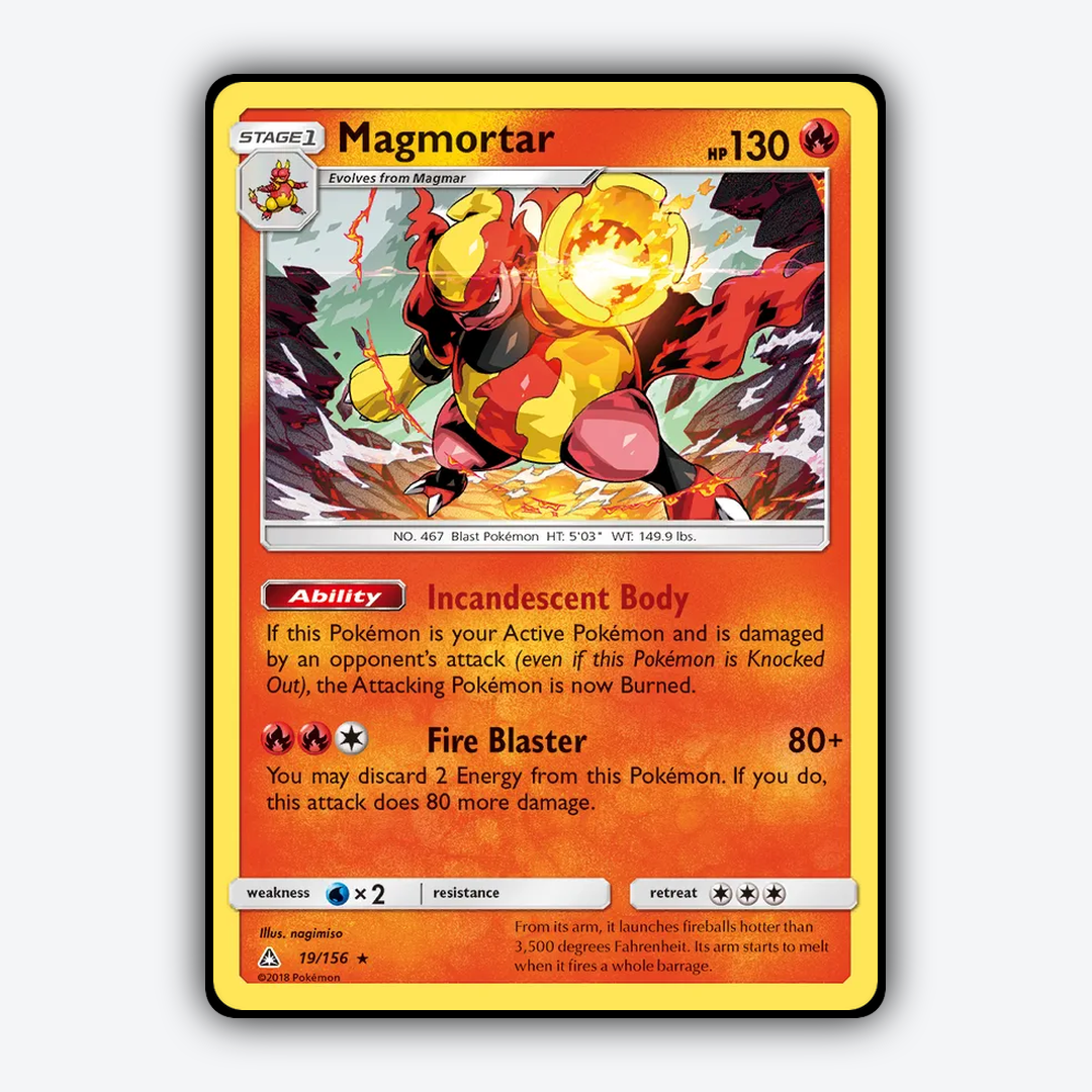 Magmortar 019/156 - Ultra Prism Set - Card Rug