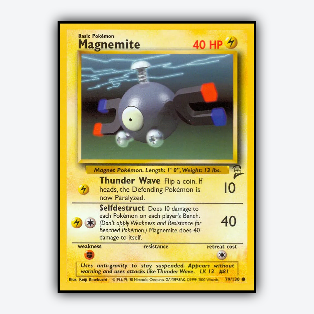 Magnemite 079/130 - Base Set 2 Set - Card Rug