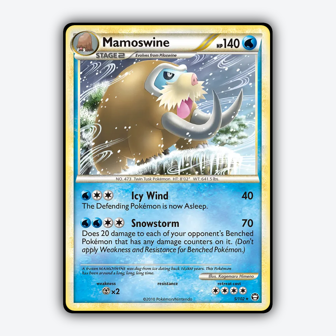 Mamoswine 005/102 - HS—Triumphant Set - Card Rug