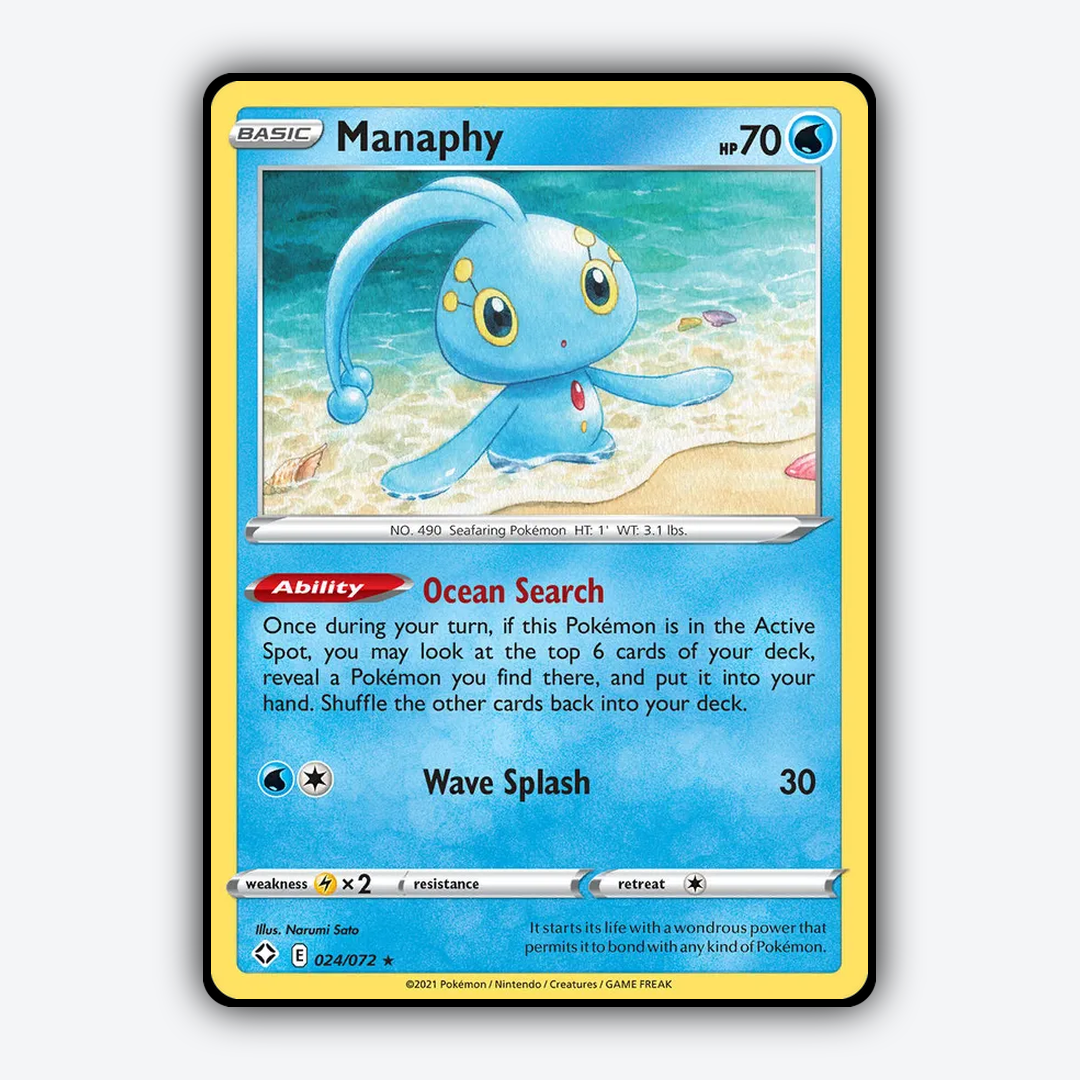 Manaphy 024/72 - Shining Fates Set - Card Rug