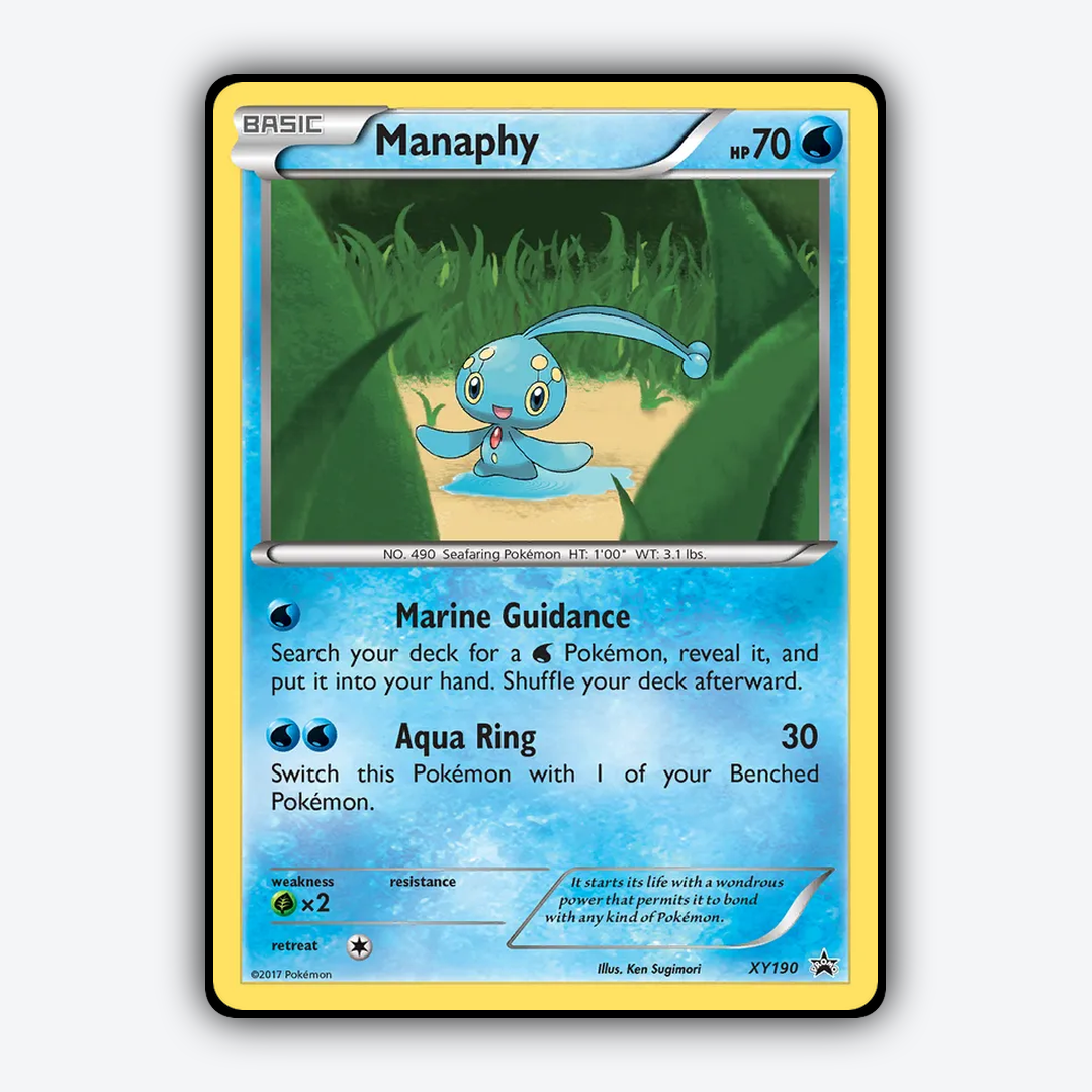 Manaphy #190 - XY Black Star Promos Set - Card Rug