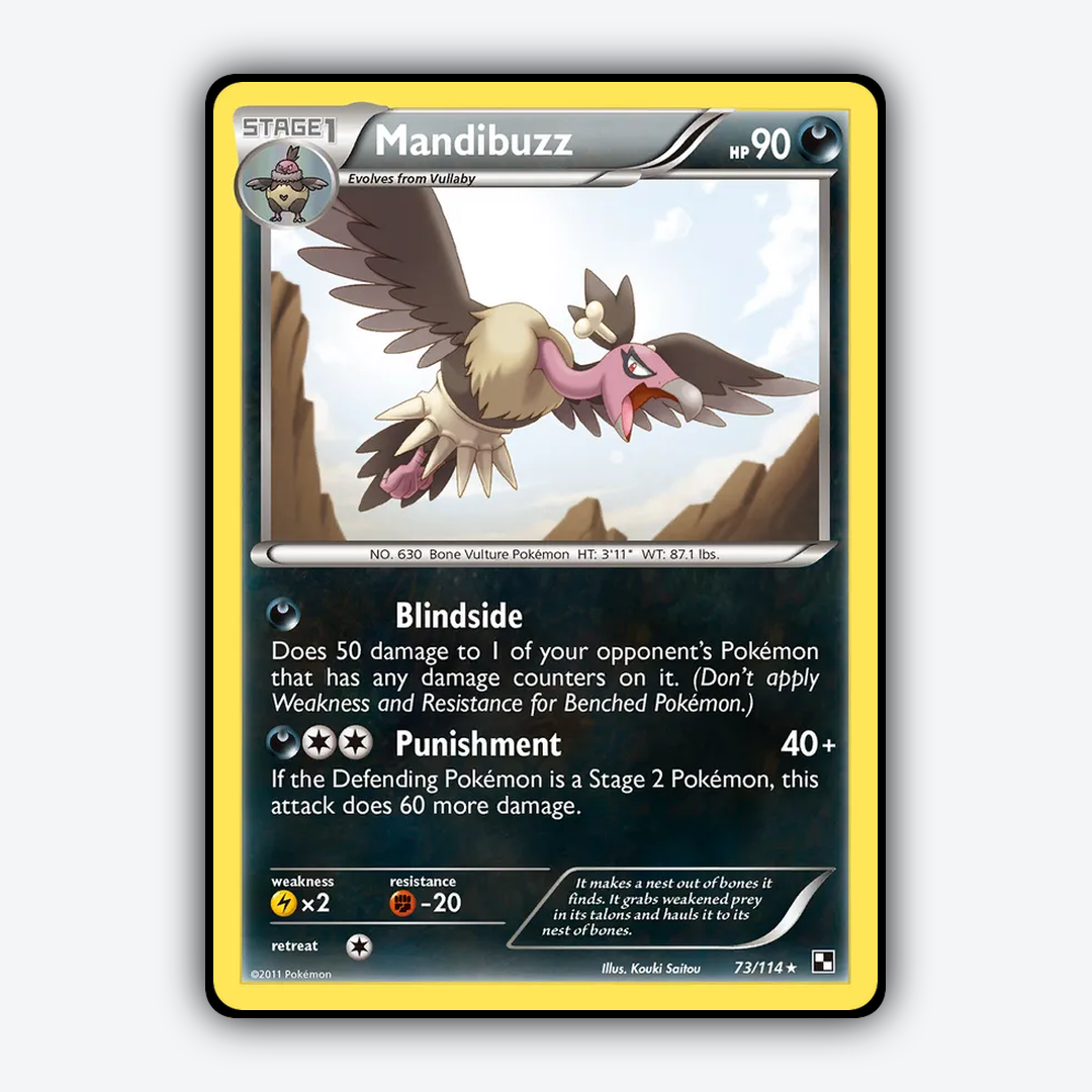 Mandibuzz 073/114 - Black & White Set - Card Rug