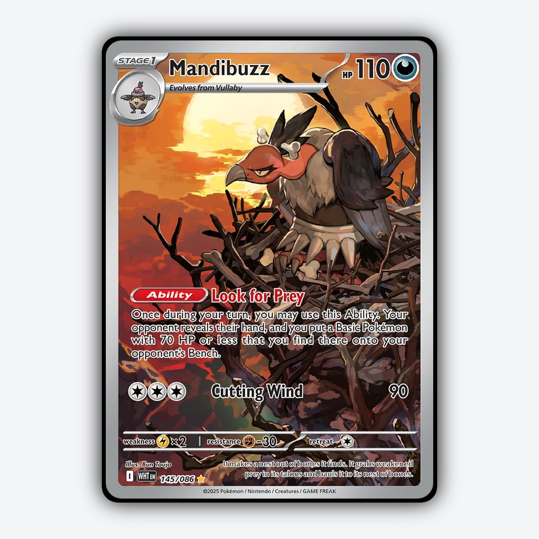 Mandibuzz #145 - White Flare Set - Card Rug
