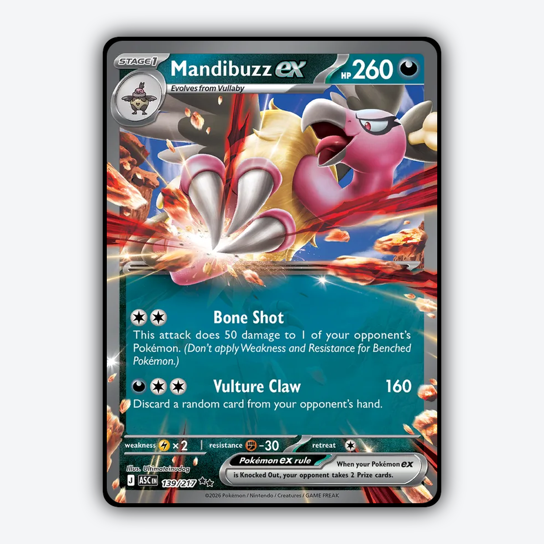 Mandibuzz ex 139/217 - Ascended Heroes Set - Card Rug