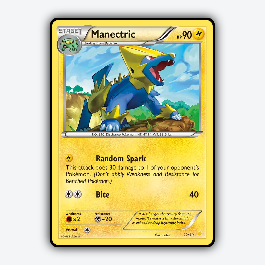 Manectric 022/30 - XY Trainer Kit Pikachu Libre Set - Card Rug