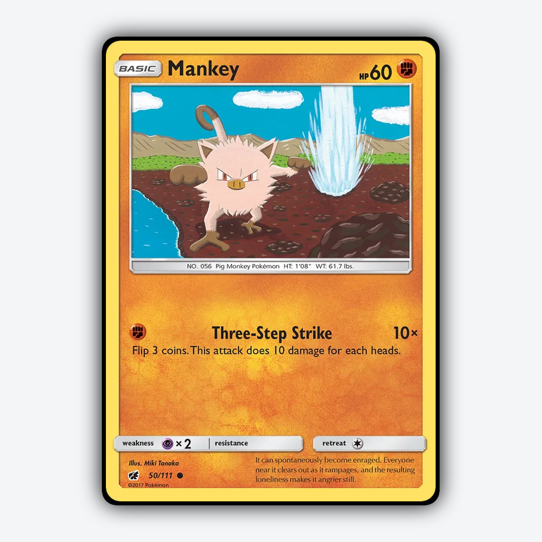 Mankey 050/111 - Crimson Invasion Set - Card Rug